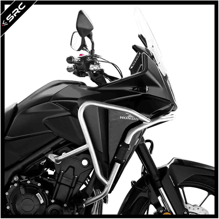 Fairing Guard+Engine Guard Set (Silver) by SRC (Thailand) for Honda NX500