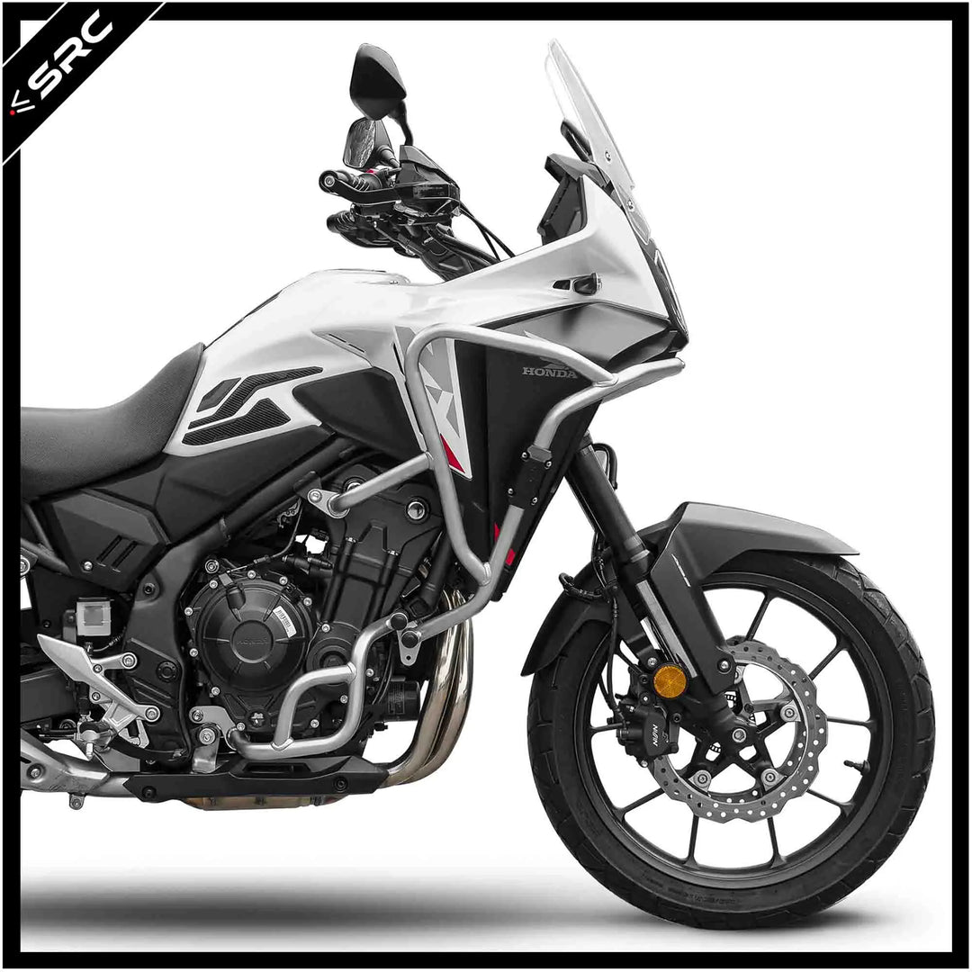 Fairing Guard+Engine Guard Set (Silver) by SRC (Thailand) for Honda NX500