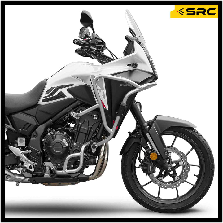 Fairing Guard+Engine Guard Set (Silver) by SRC (Thailand) for Honda NX500