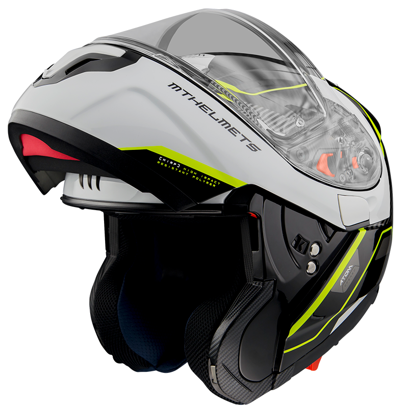 mt atom helmet price in india MT- Atom SV- B3 White Yellow- FLIPUP Helmet – Biker's Pad