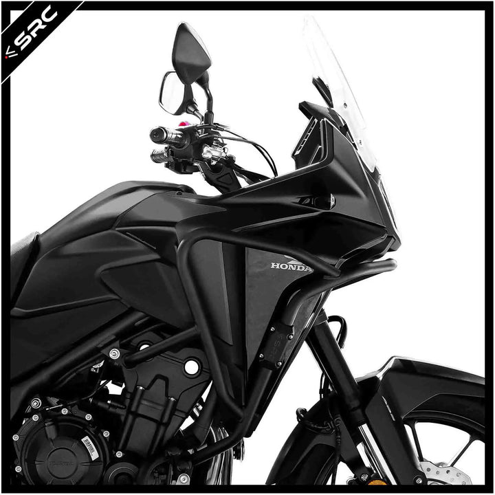 Fairing Guard+Engine Guard Set (Black) by SRC (Thailand) for Honda NX500