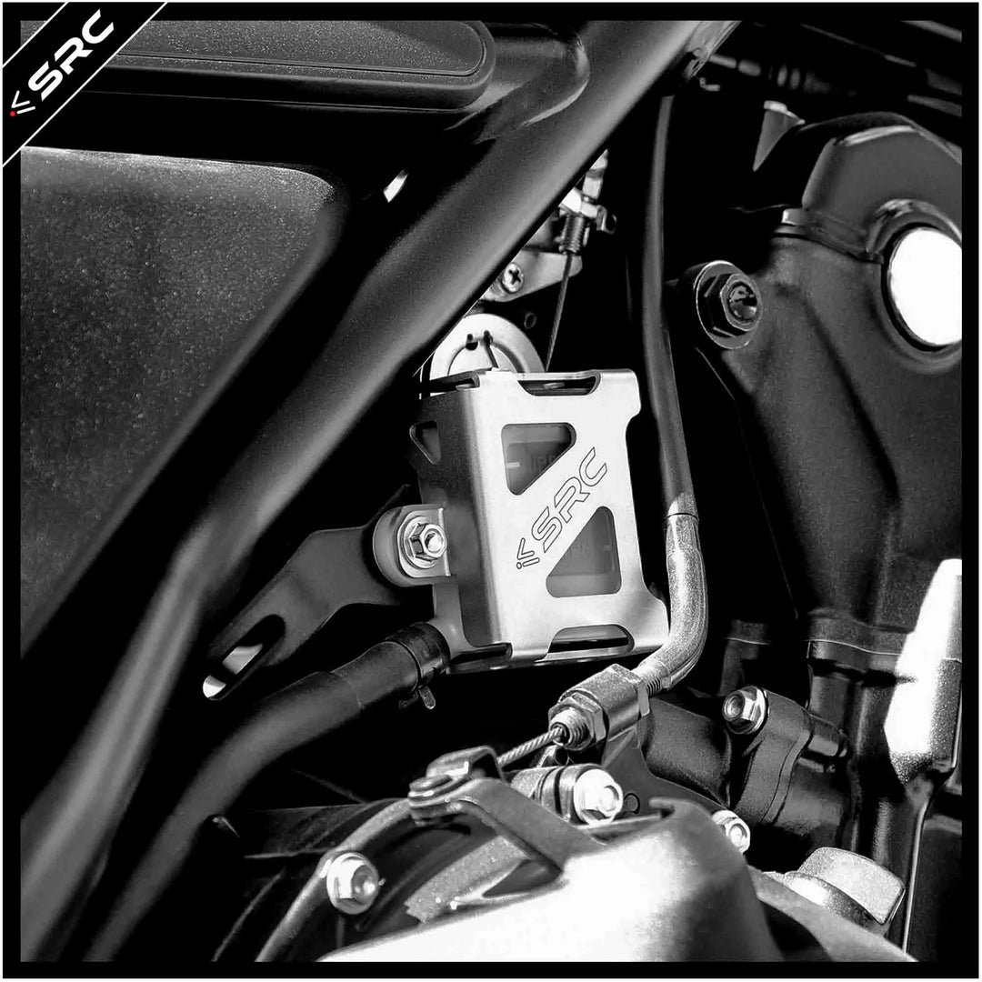 HONDA CB500X / NX 500 – Real Brake Reservoir Guard – Silver