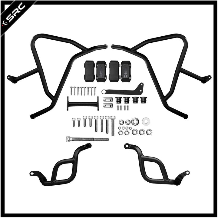 Fairing Guard+Engine Guard Set (Black) by SRC (Thailand) for Honda NX500