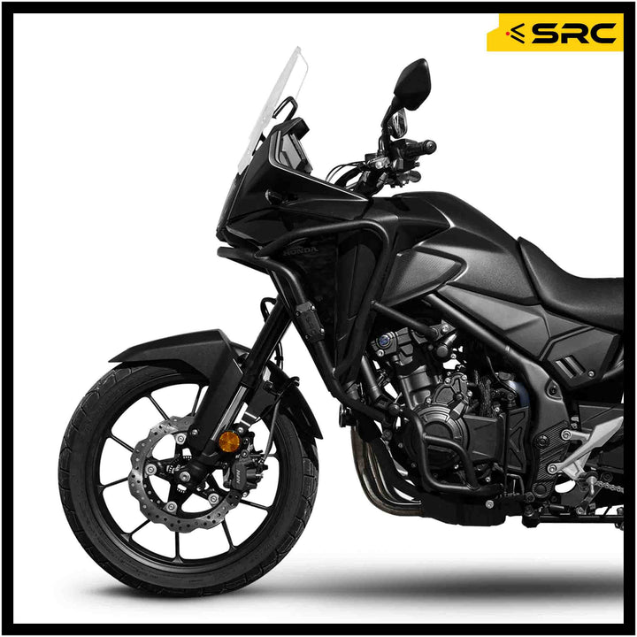 Fairing Guard+Engine Guard Set (Black) by SRC (Thailand) for Honda NX500