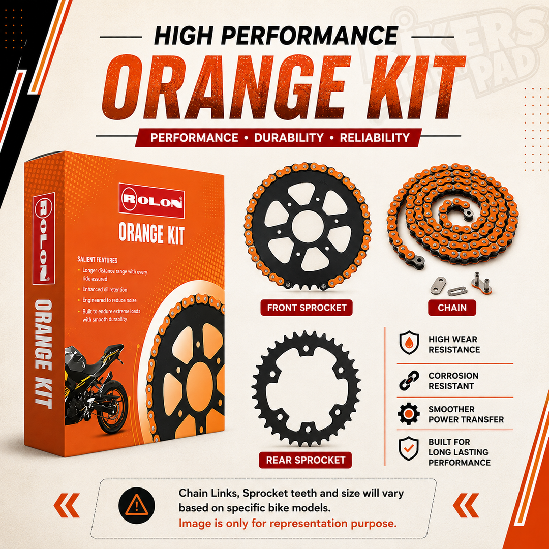 Rolon Orange Chain kit for Bajaj PULSAR RS 200- HPORO 377NF