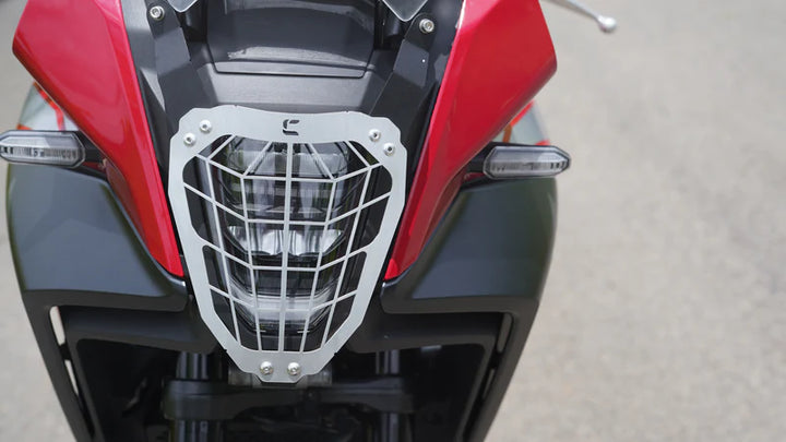 Headlight Grill (Silver) for Honda NX500 by Carbon Racing