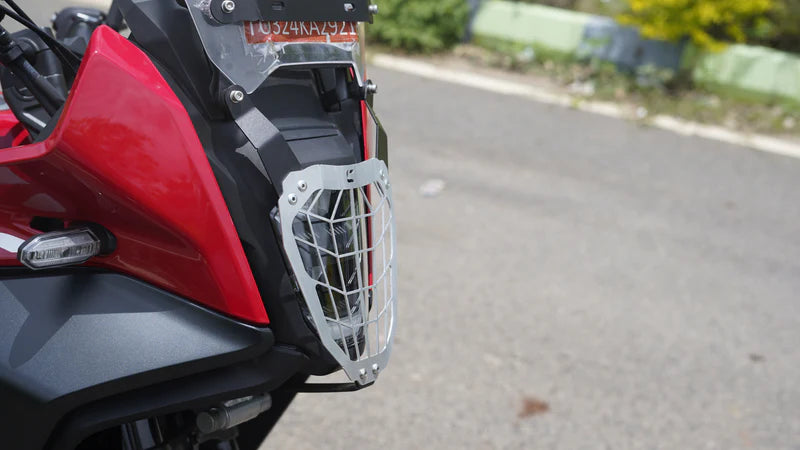 Headlight Grill (Silver) for Honda NX500 by Carbon Racing