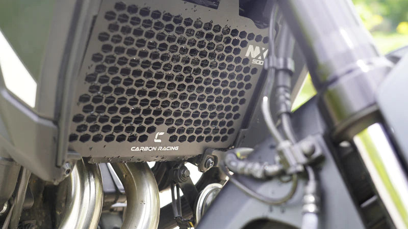 Aluminium Radiator Guard for Honda NX500 by Carbon Racing