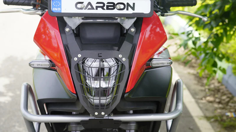 Headlight Grill (All Black) for Honda NX500 by Carbon Racing