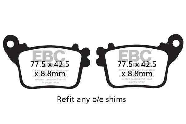 Brakes - FA436V Semi Sintered - EBC (Rear)