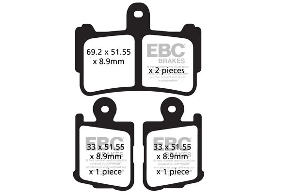 Brakes - FA499/4HH Fully Sintered - EBC (Front)