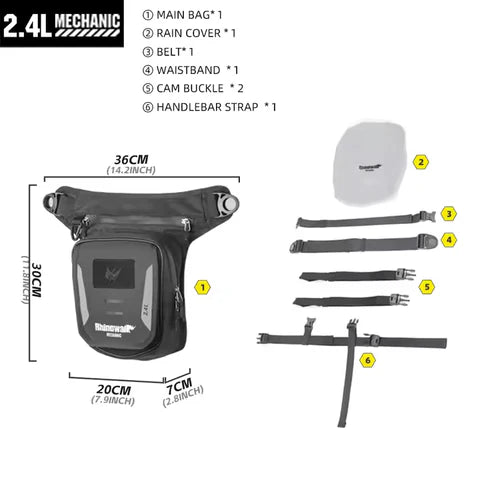 Rhinowalk Mechanic Magnetic Tank/Fanny Bag.