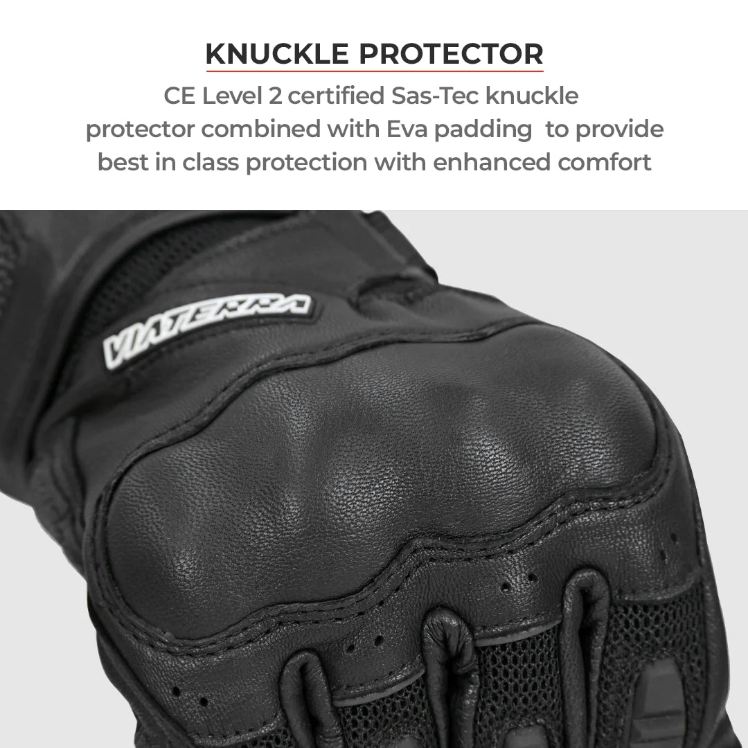 Viaterra- Kruger Full Gauntlet Riding Gloves- Black