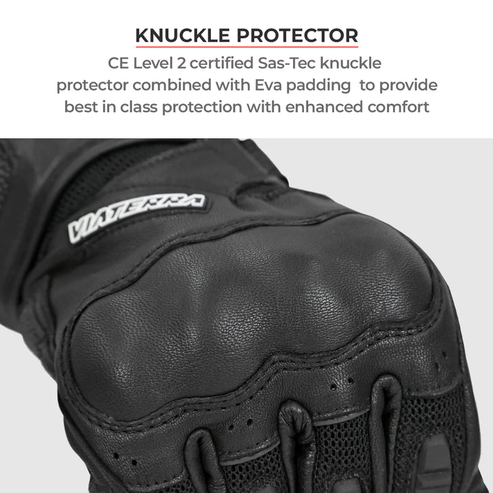 Viaterra- Kruger Full Gauntlet Riding Gloves- Black