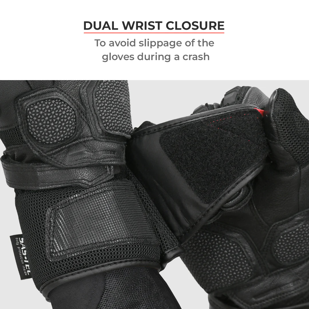 Viaterra- Kruger Full Gauntlet Riding Gloves- Black