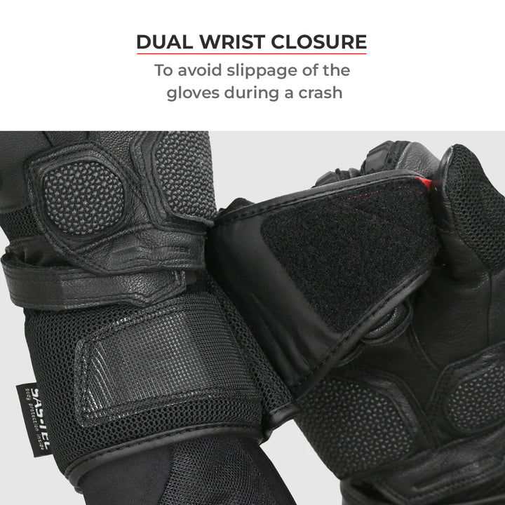 Viaterra- Kruger Full Gauntlet Riding Gloves- Black