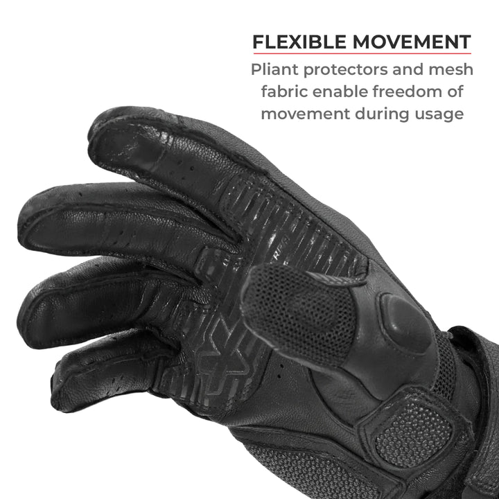 Viaterra- Kruger Full Gauntlet Riding Gloves- Black