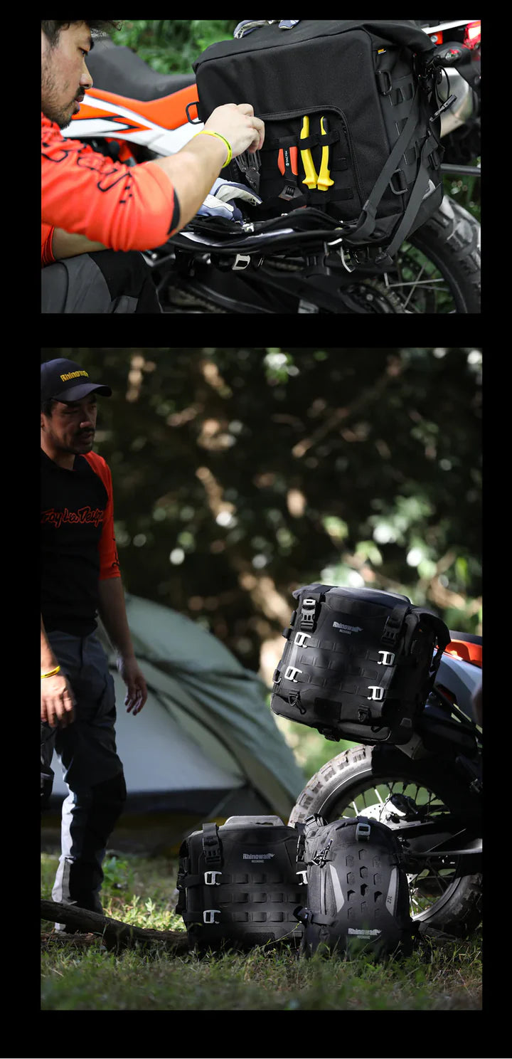 Rhinowalk-  Waterproof Quick Release Lockable Saddle Bags - 70Ltrs /pair