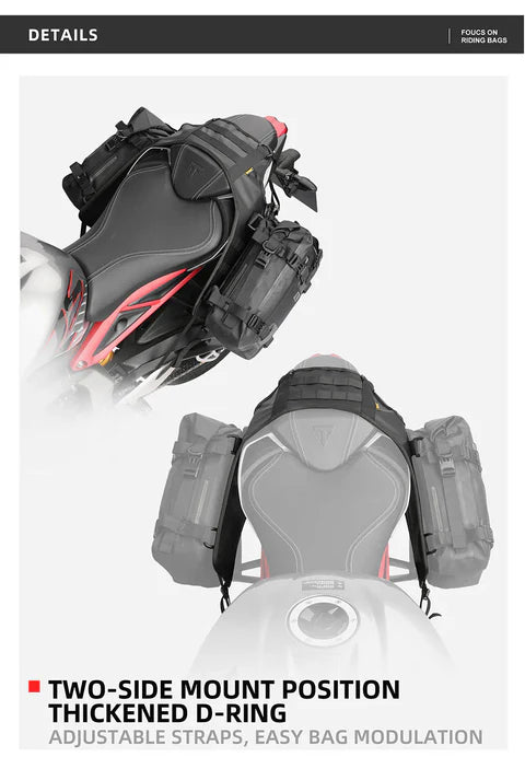 Rhinowalk Motorcycle Saddle Bag Mounting Tail Seat Bag.