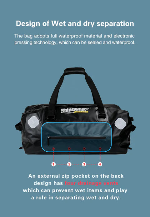 Rhinowalk 65L Waterproof Dry Duffel Bag.