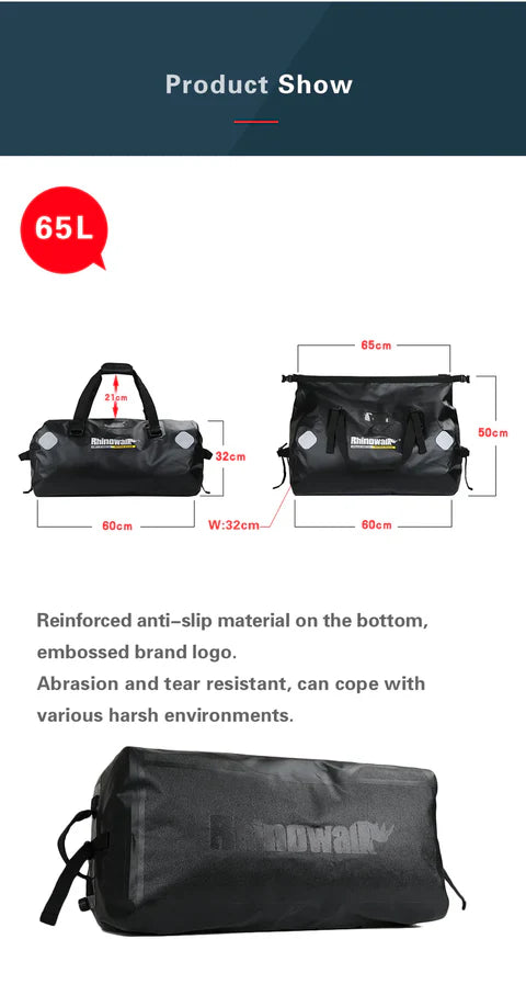 Rhinowalk 65L Waterproof Dry Duffel Bag.