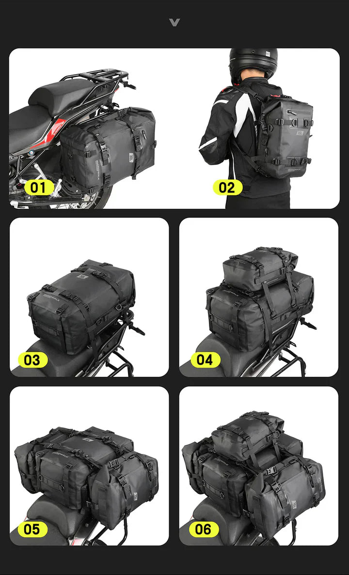 Rhinowalk 30L Tail Bag Side Saddle Duffle Dry Bag.