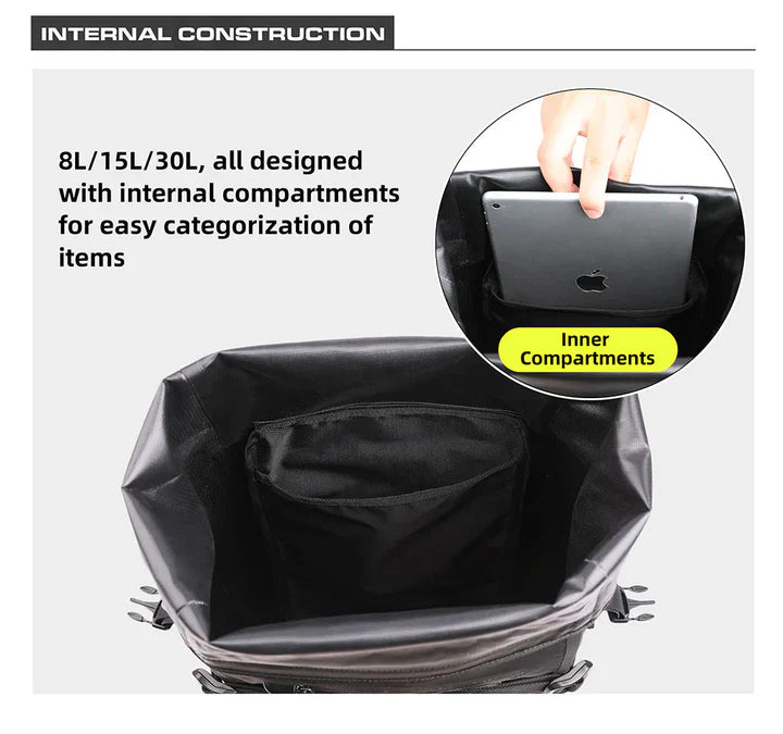 Rhinowalk 30L Tail Bag Side Saddle Duffle Dry Bag.