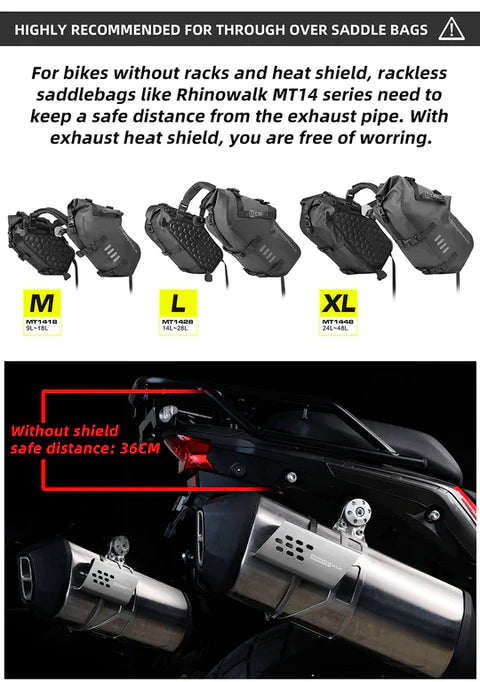 Rhinowalk Universal Exhaust Heat Protection Shield Cover