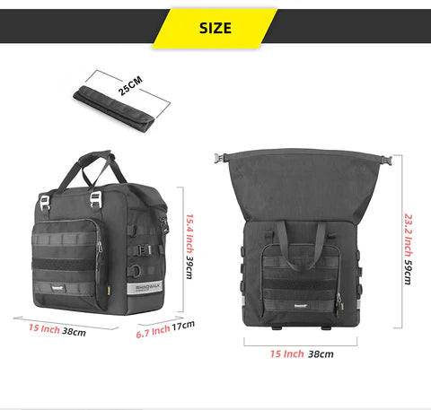 Rhinowalk 25L Motorcycle Side Bag/ Saddle Bag