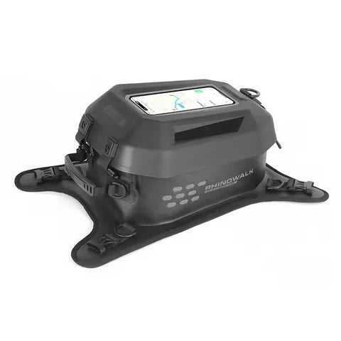 Rhinowalk 5.6 Liter Waterproof Motorcycle Tail Bag with Phone Holder.