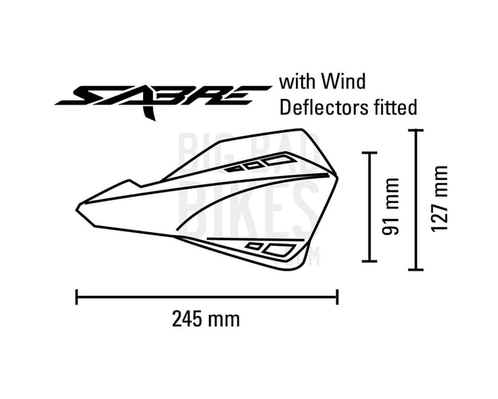 Barkbusters SABRE MX/Enduro Handguards – WHITE (with deflectors in WHITE)