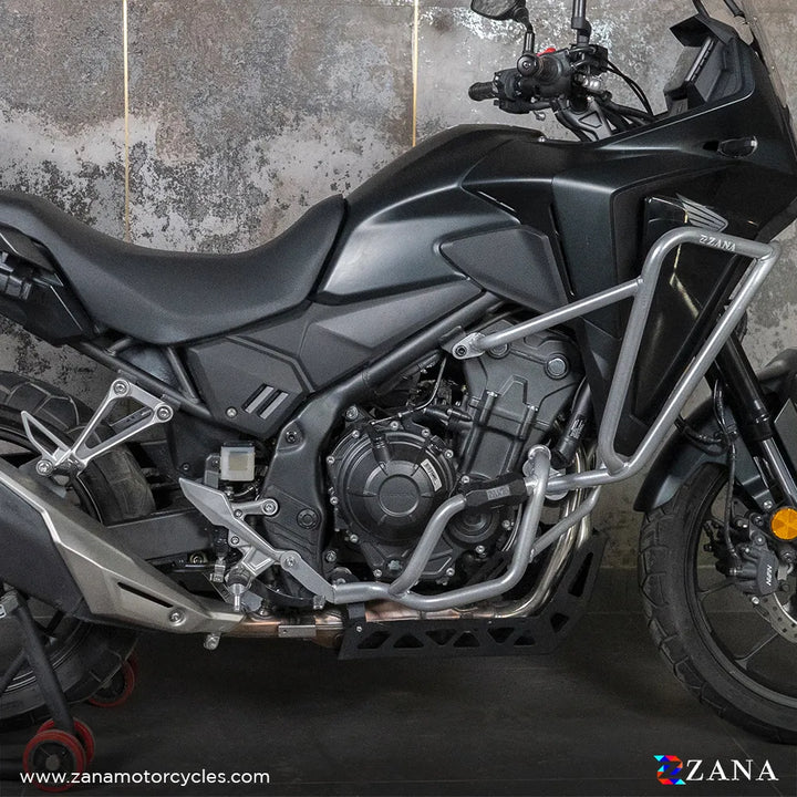 Lower Engine Guard For Honda NX500 / 500X( Silver, Mild Steel) by Zana
