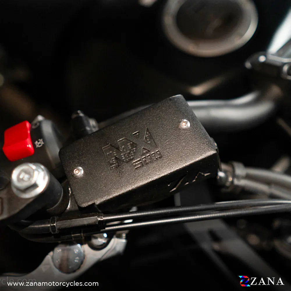 Zana- Front Fluid Reservoir Cover For Honda NX500 (ALUMINIUM) BLACK