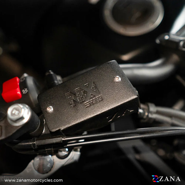 Zana- Front Fluid Reservoir Cover For Honda NX500 (ALUMINIUM) BLACK