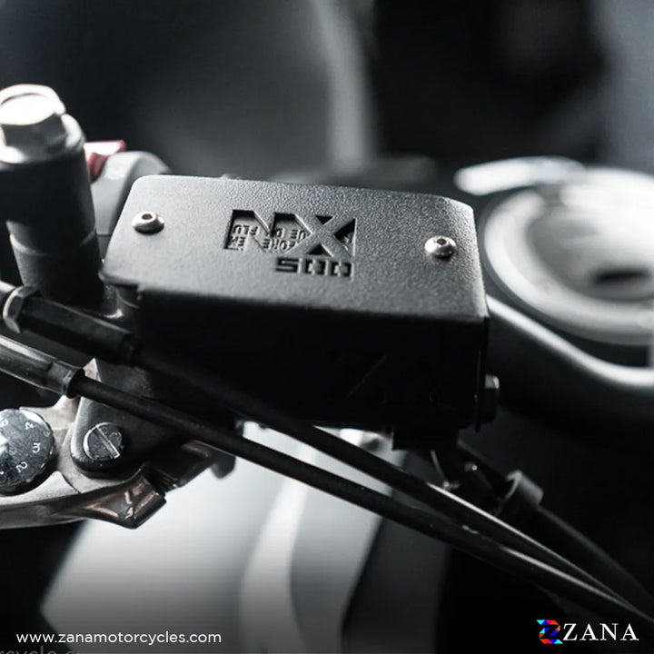 Zana- Front Fluid Reservoir Cover For Honda NX500 (ALUMINIUM) BLACK