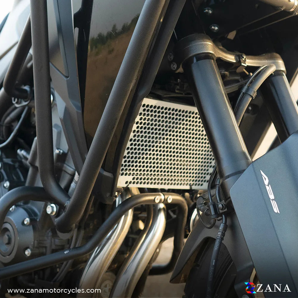 Zana- Radiator Guard Honeycomb for Honda NX500 (Aluminium) - Silver