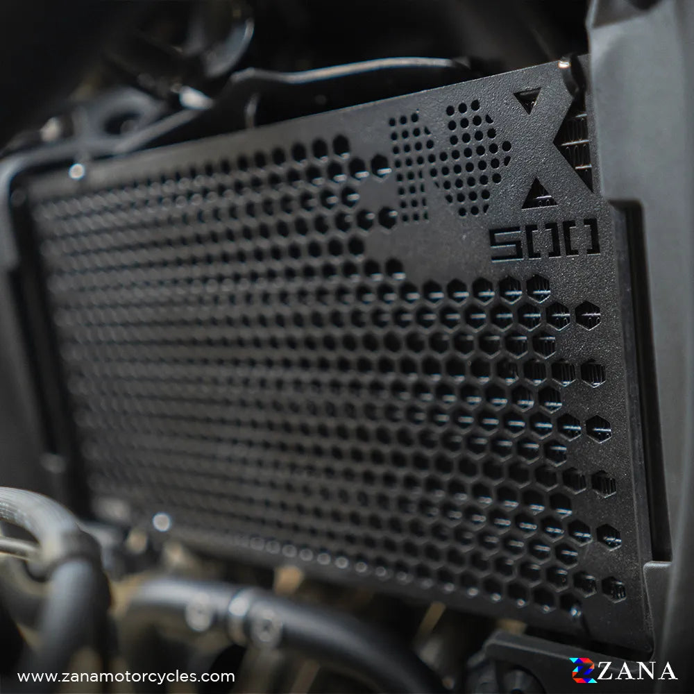 Zana- Radiator Guard for Honda NX500 (Honeycomb) - Black
