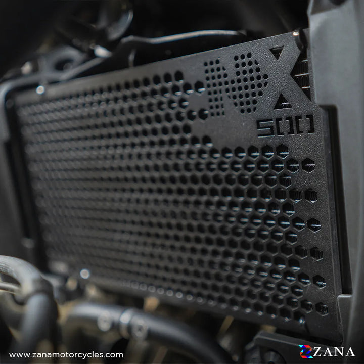 Zana- Radiator Guard for Honda NX500 (Honeycomb) - Black