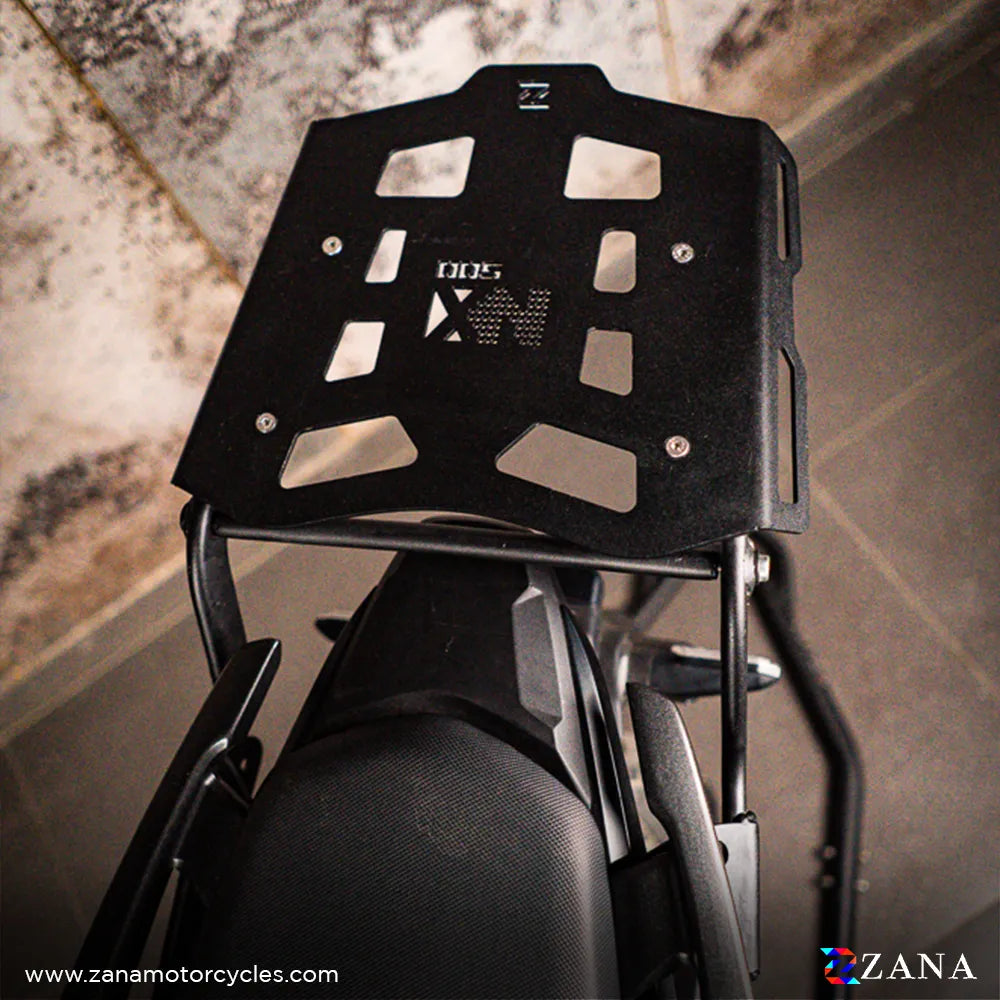 Zana- Top rack with Plate For Honda NX500 (MILD STEEL, BLACK)