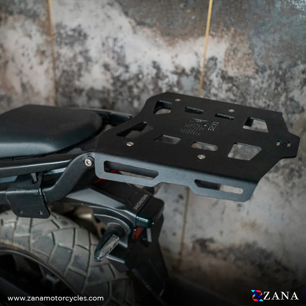 Zana- Top rack with Plate For Honda NX500 (MILD STEEL, BLACK)
