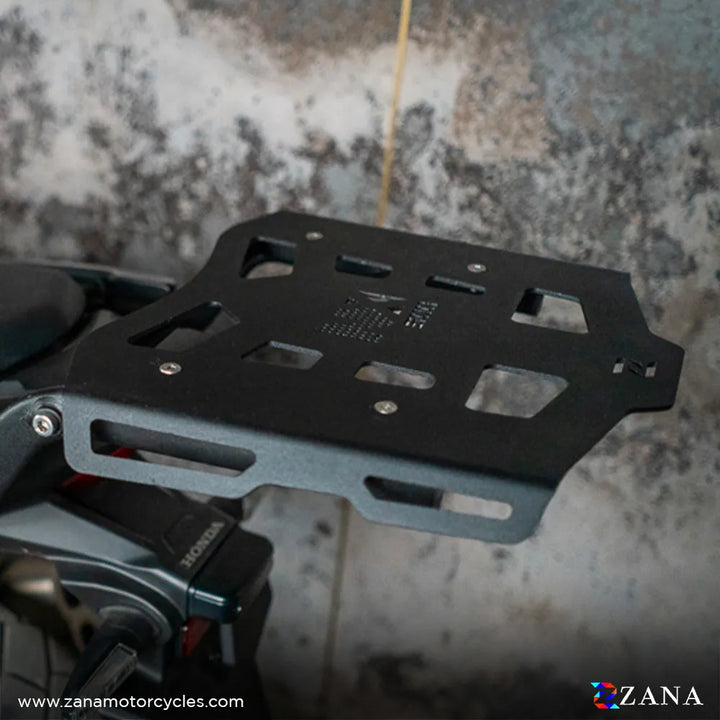 Zana- Top rack with Plate For Honda NX500 (MILD STEEL, BLACK)