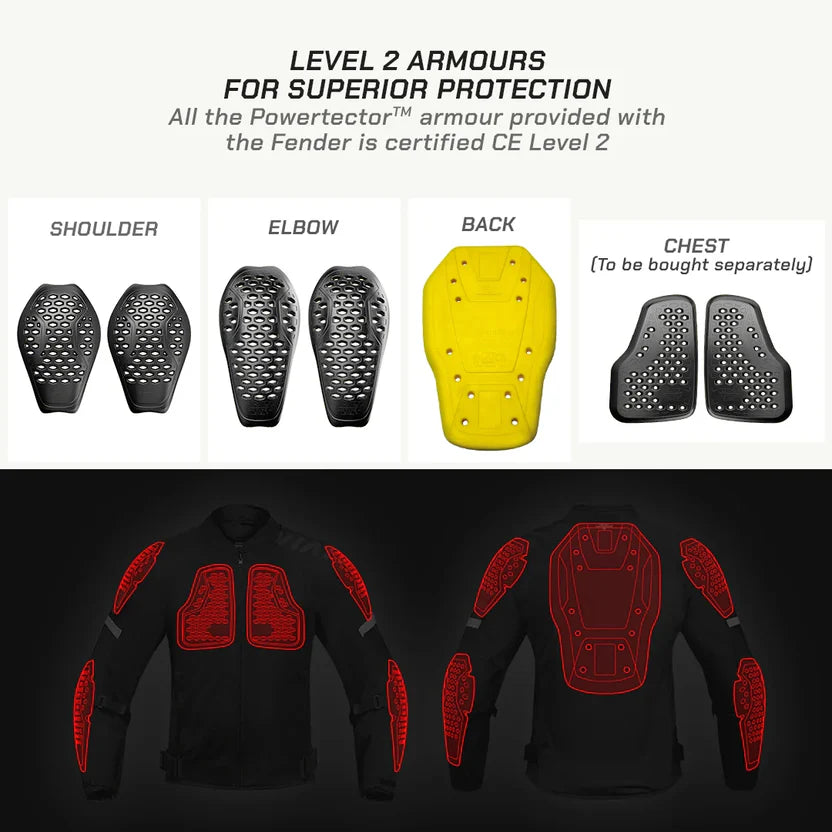 ViaTerra FENDER – URBAN MESH RIDING JACKET with base layer.
