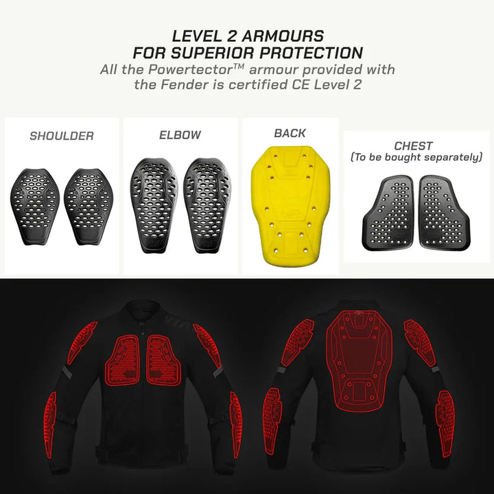 ViaTerra FENDER – URBAN MESH RIDING JACKET with base layer.