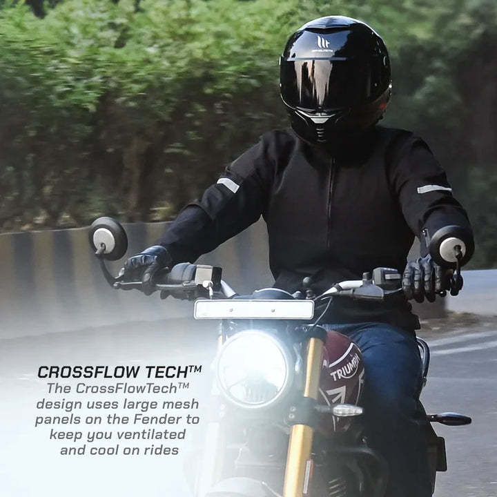 ViaTerra FENDER – URBAN MESH RIDING JACKET with base layer.