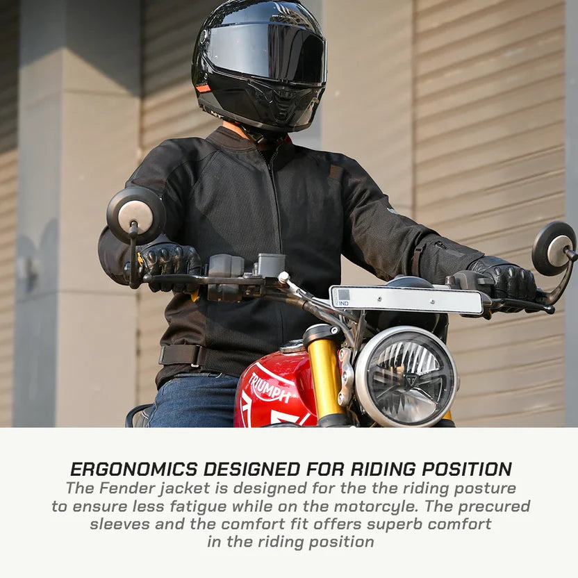 ViaTerra FENDER – URBAN MESH RIDING JACKET with base layer.