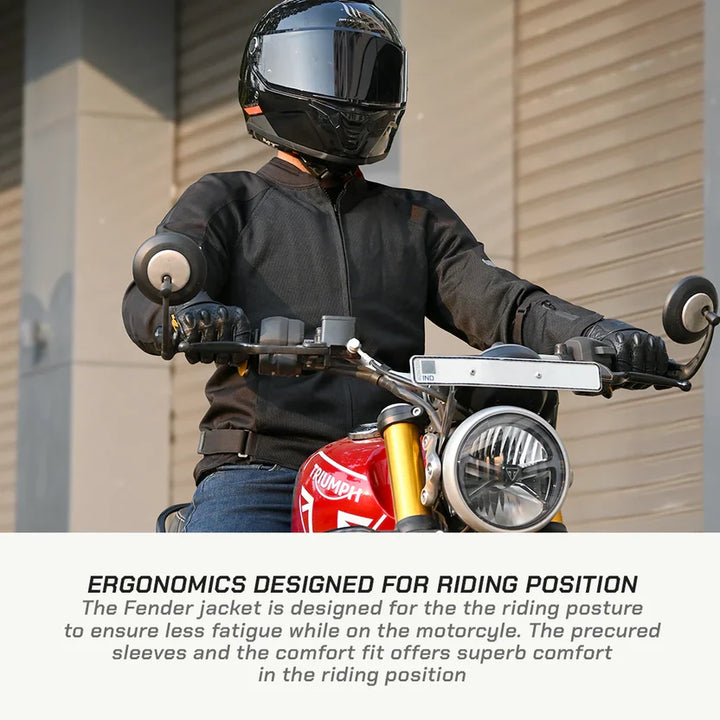 ViaTerra FENDER – URBAN MESH RIDING JACKET with base layer.