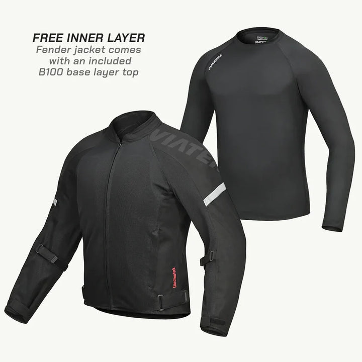 ViaTerra FENDER – URBAN MESH RIDING JACKET with base layer.