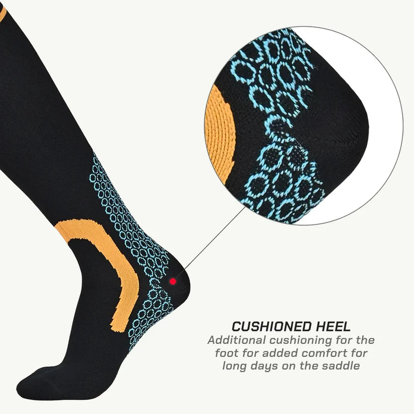 ViaTerra RANDY SUN – WATERPROOF SOCKS KNEE HIGH (ORANGE/BLACK)