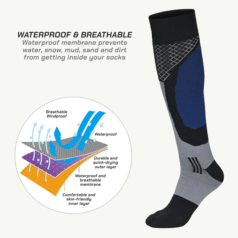 ViaTerra RANDY SUN – WATERPROOF SOCKS KNEE HIGH (BLUE/GRAY)