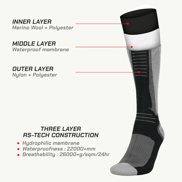 ViaTerra RANDY SUN – MERINO WOOL WATERPROOF KNEE HIGH SOCKS.